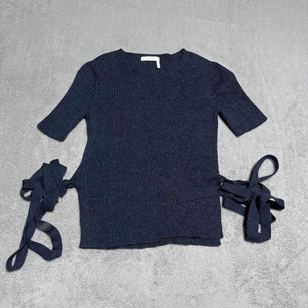 See By Chloe Sweater Womens XS Navy Blue Short Sleeve Jumper‎ Wool